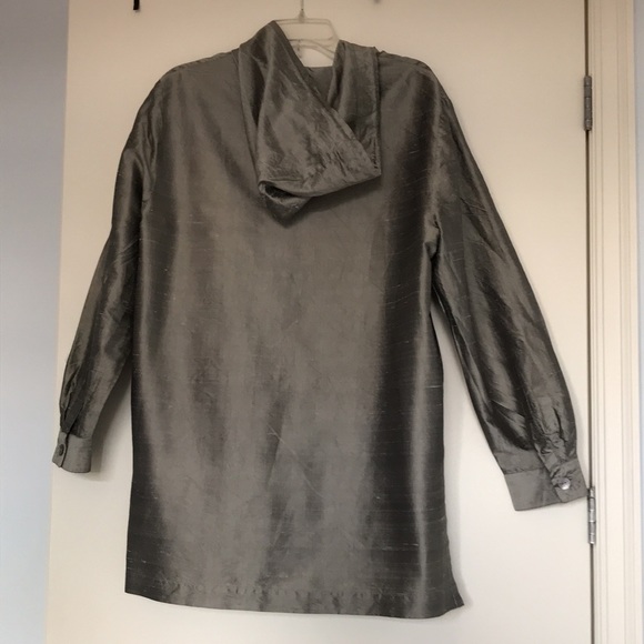 Dana Buchman grey silk jacket - Picture 5 of 15